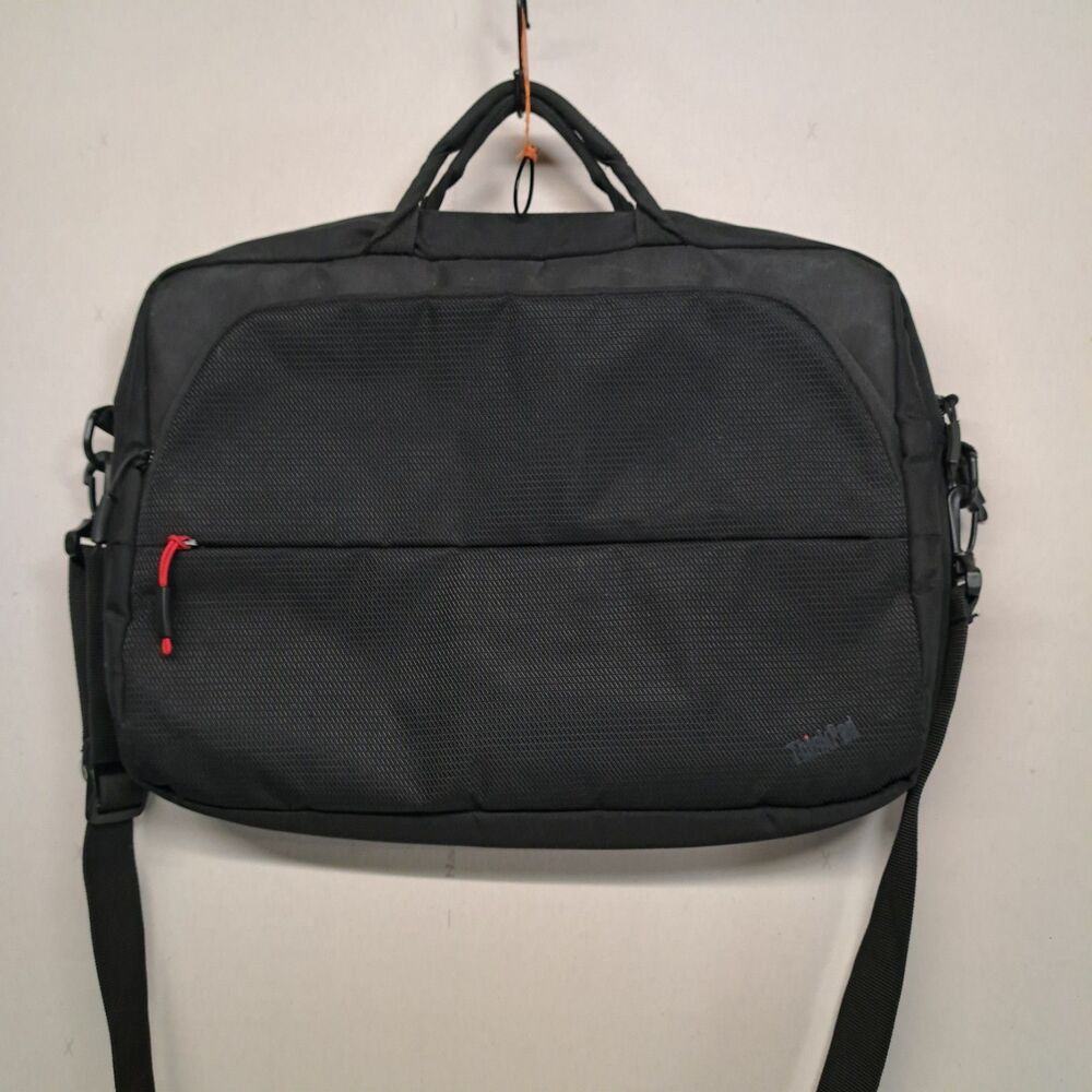 Lenovo ThinkPad Laptop Case Briefcase Messenger Bag Black Red Padded Shoulder